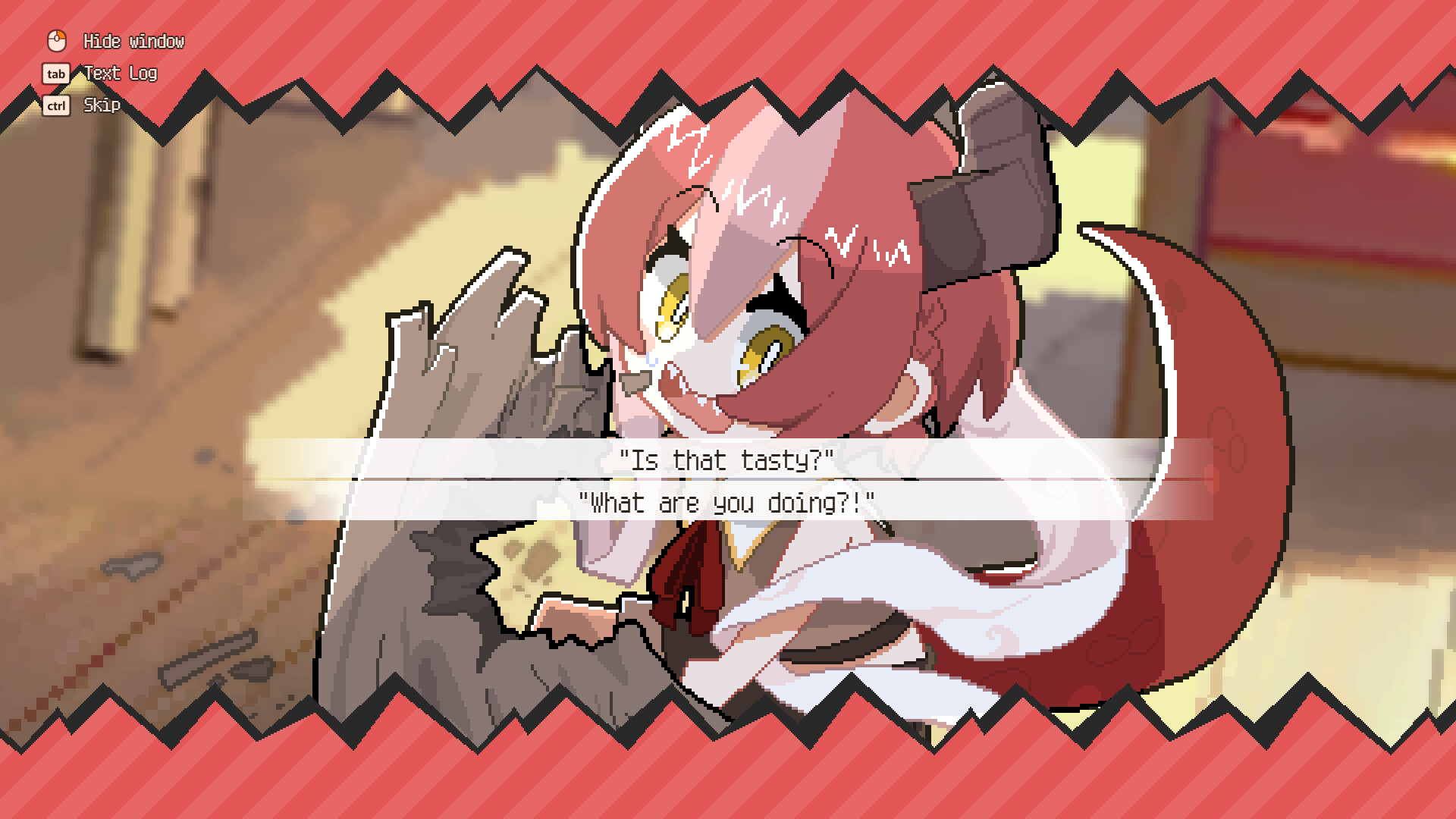 Coo, the Divine Dragon, during a story choice in DRAPLINE